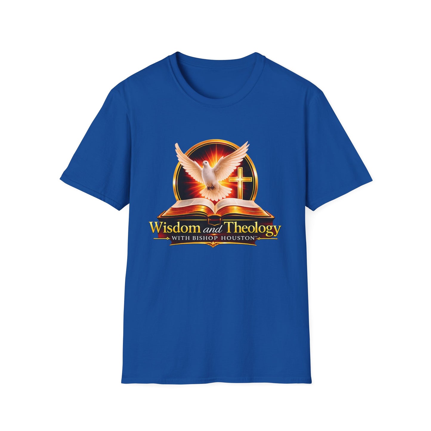 Wisdom and Theology T-Shirt — Dove, Bible & Cross Christian Tee