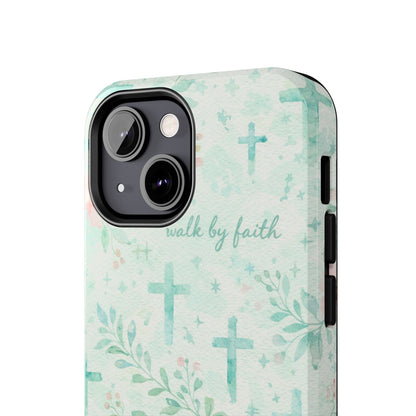 Walk By Faith Phone Case | Christian floral iPhone Case