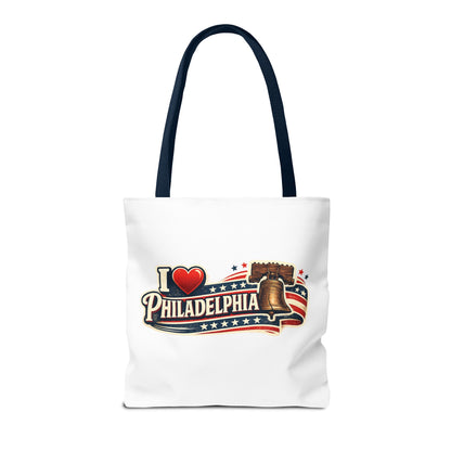 I  Philadelphia Liberty Bell Tote Bag — American Flag City Souvenir