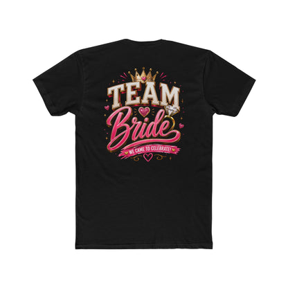 Team Bride T‑Shirt — Bachelorette Party Tee with Crown & Hearts