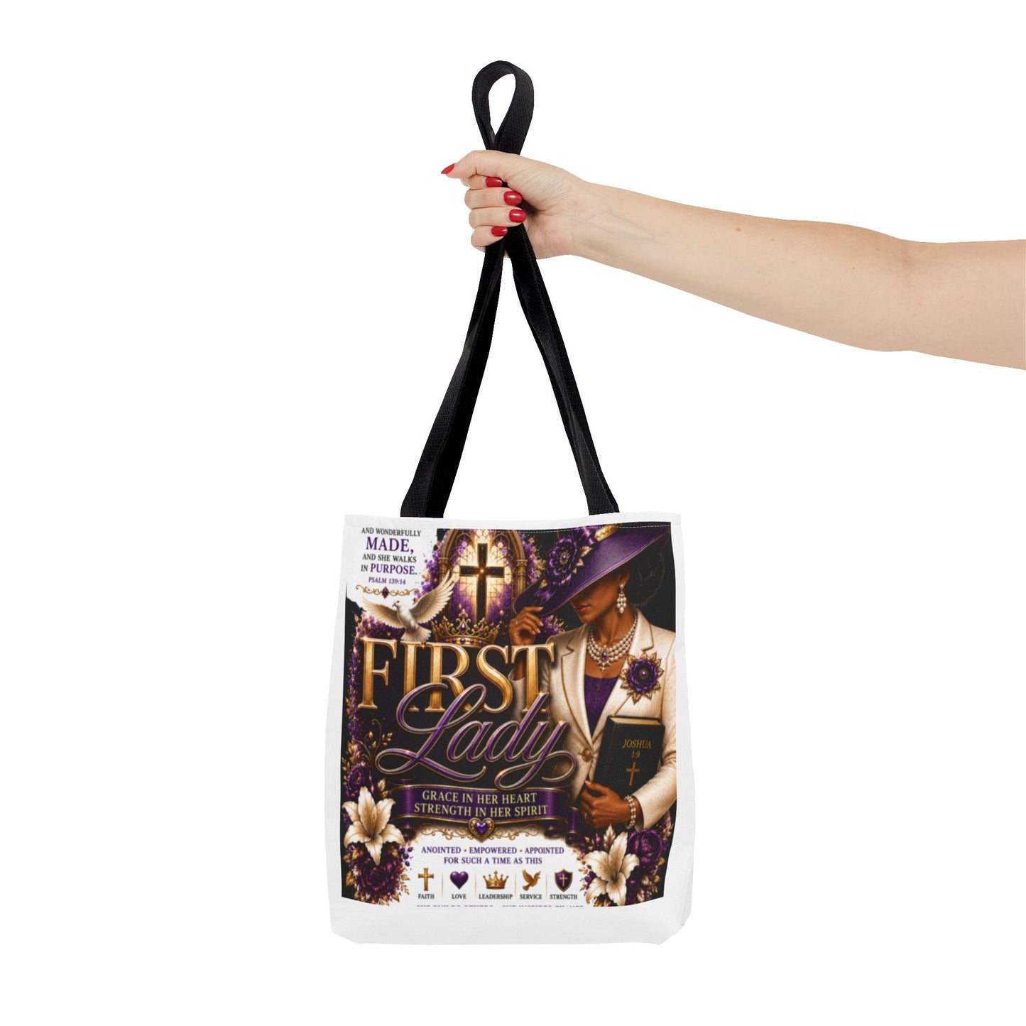 First Lady Christian Tote Bag – Faithful Grace Inspirational Church Purse