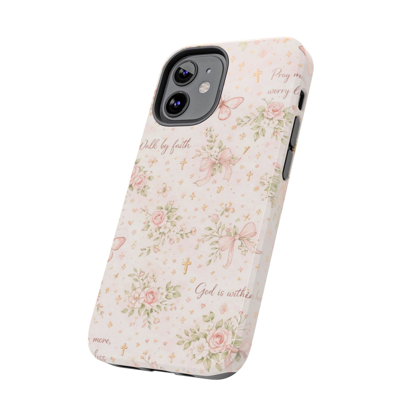 Walk By Faith Phone Case | Christian Floral iPhone Case