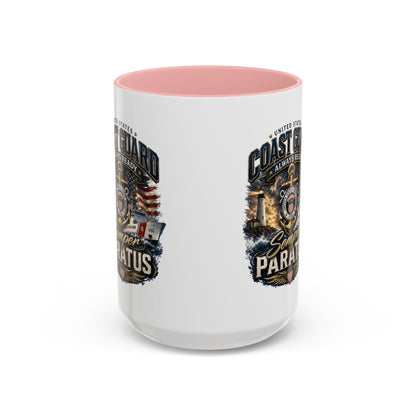 Coast Guard Semper Paratus Accent Coffee Mug – Patriotic Military Gift (11/15oz)