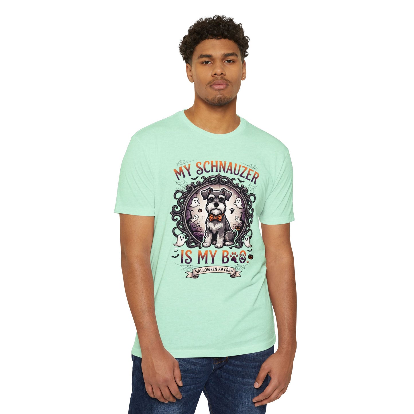 My Schnauzer Is My Boo T-Shirt — Halloween Dog Lover Tee