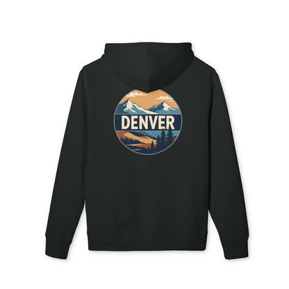 Denver Mountains Hoodie — Retro Outdoor Graphic