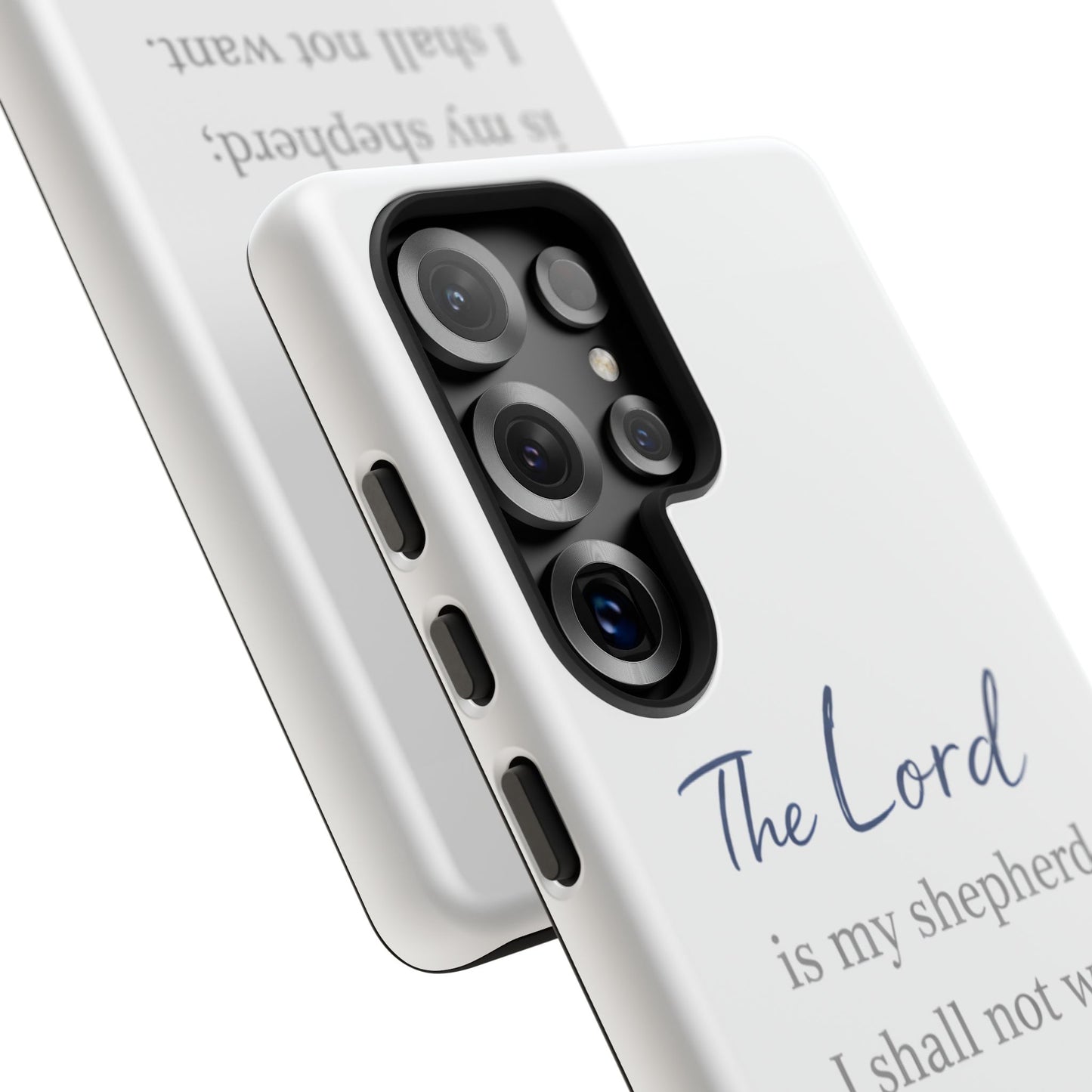Psalm 23:1 Phone Case — "The Lord is my shepherd; I shall not want" Christian Protective Cover