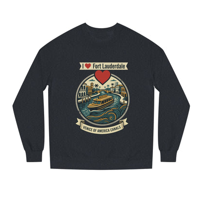 I  Fort Lauderdale Crewneck Sweatshirt — Venice of America Canals Graphic