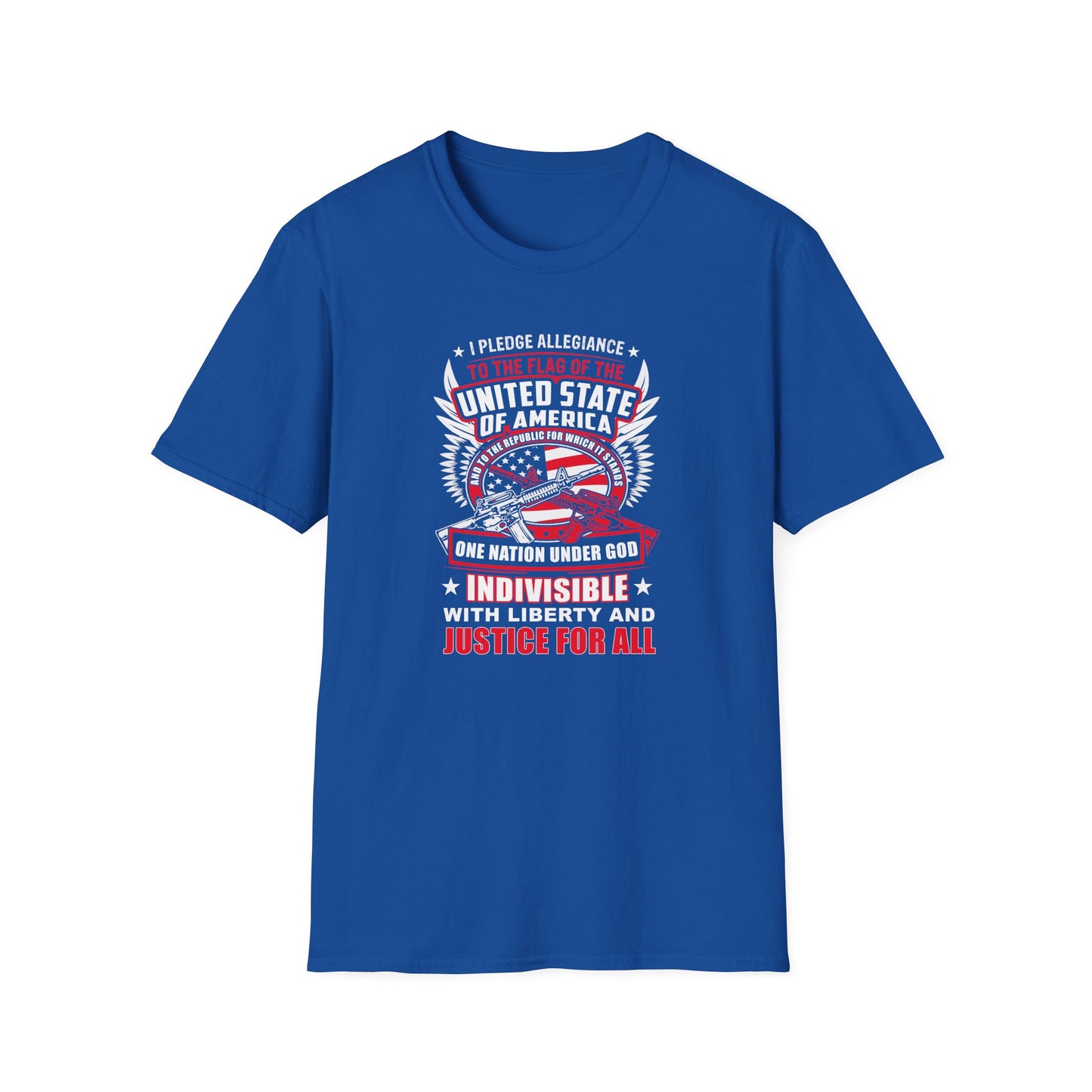 I Pledge Allegiance To the Flag of the of America The Reporlic for Which It Stands One Nation Under God Indivisible  With Liberty and Justice for All T-Shirt