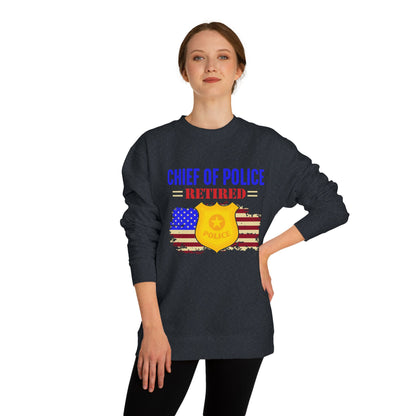 Retired Chief of Police Sweatshirt – American Flag Badge Tribute