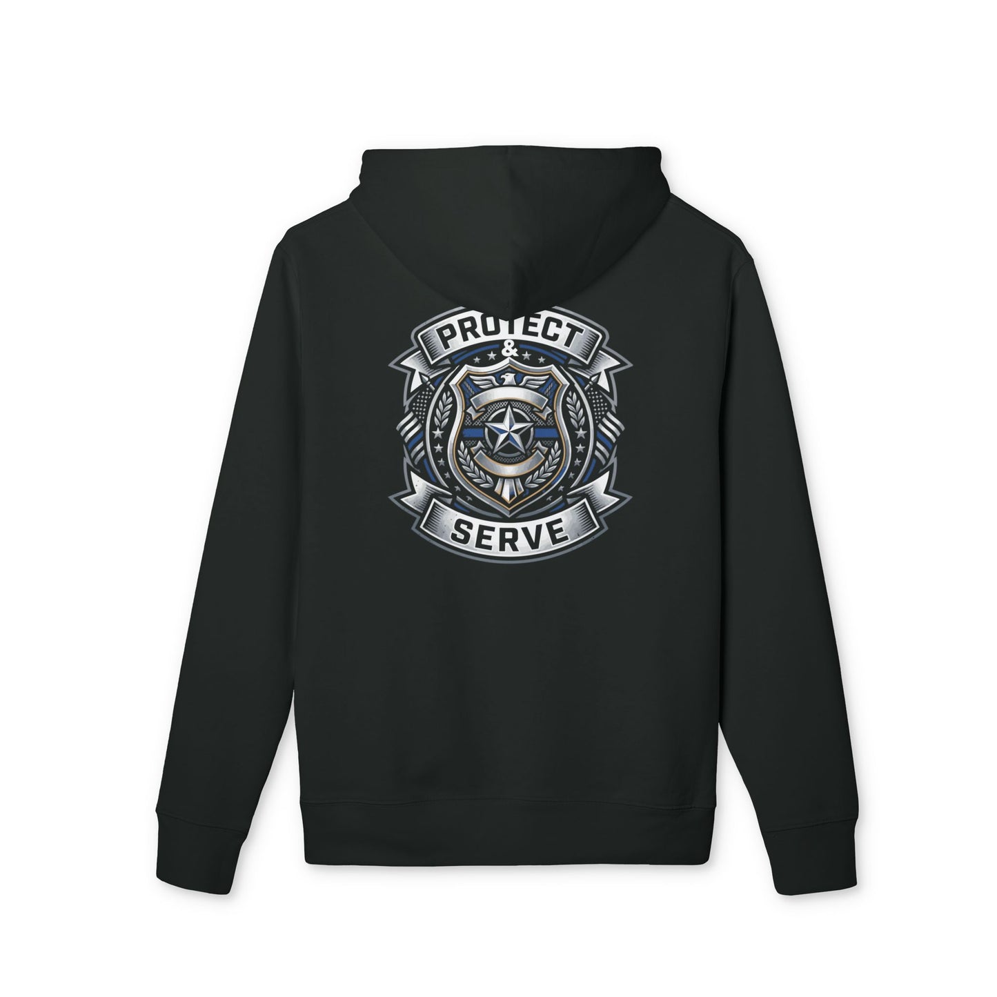 Police Badge Hoodie "Protect & Serve" – Law Enforcement Pullover