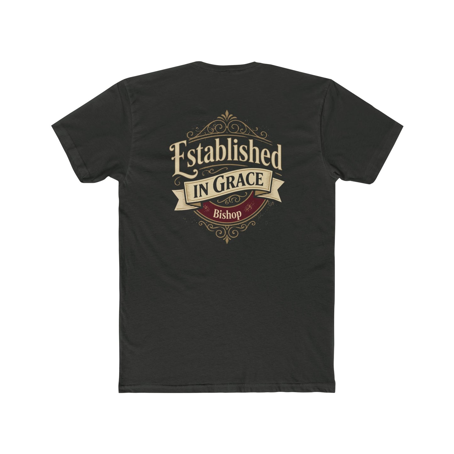 Established in Grace Bishop T‑Shirt — Vintage Christian Faith Tee