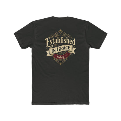 Established in Grace Bishop T‑Shirt — Vintage Christian Faith Tee