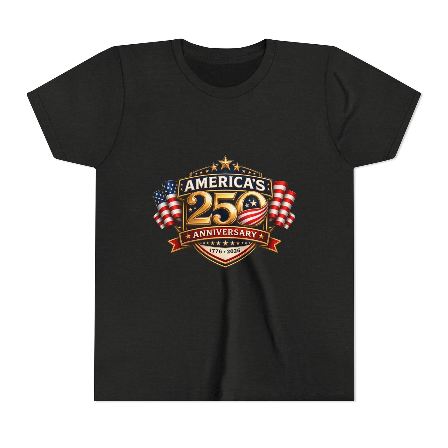America's 250th Anniversary Youth Tee - Patriotic 1776–2026 Celebration Shirt
