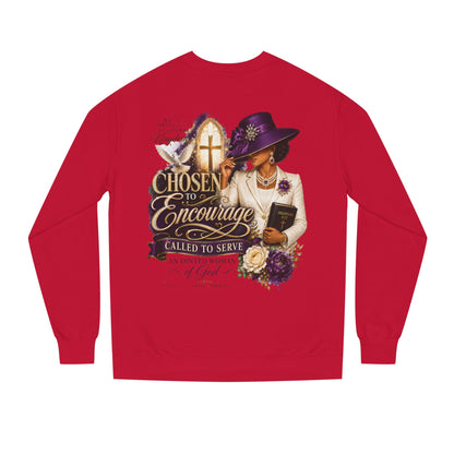 Christian Women's 'Chosen to Encourage' Sweatshirt – Faith-Based Encourager Design