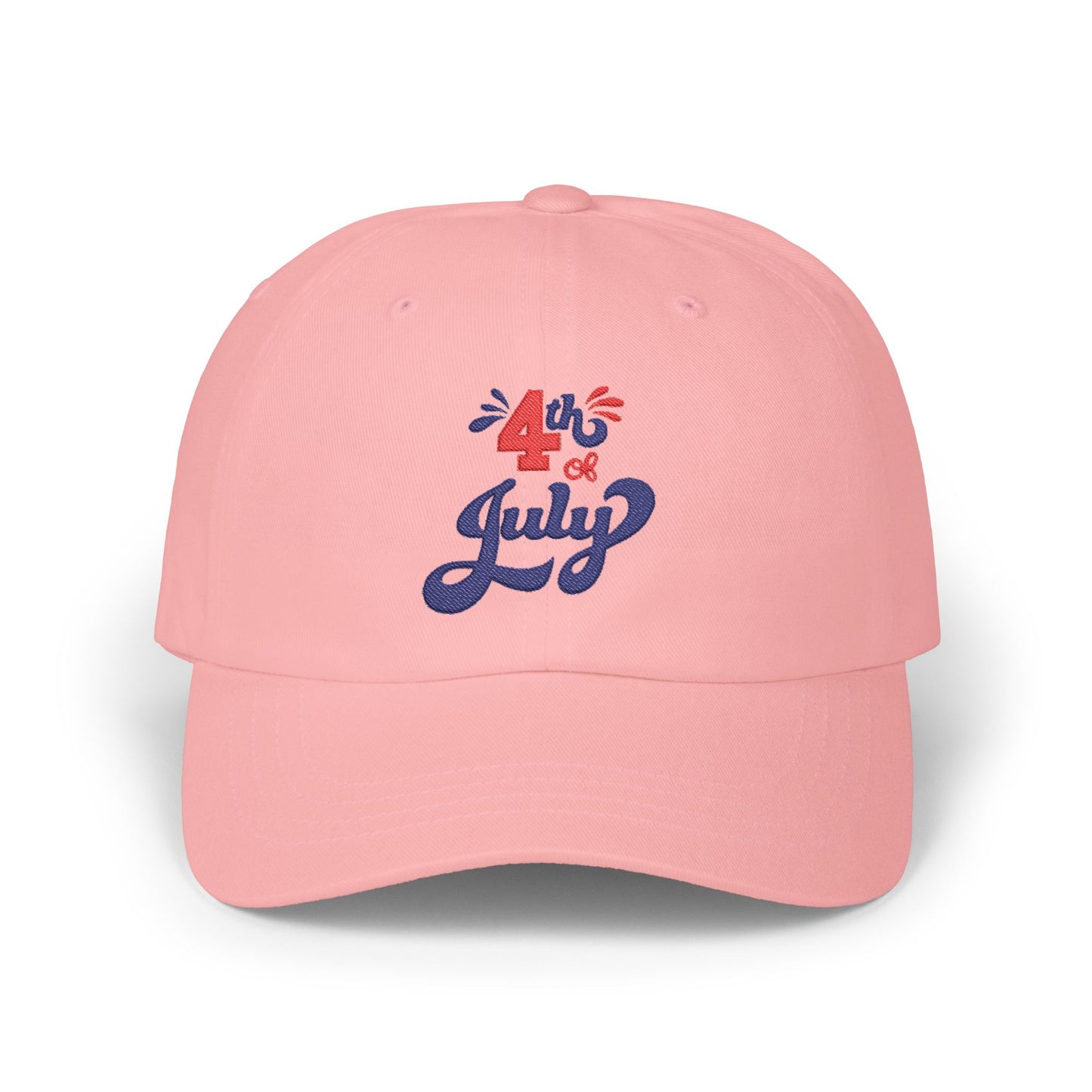 4th of July Dad Cap — Patriotic Embroidered Baseball Hat