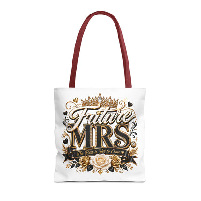 Future Mrs. Tote Bag — Bridal Bachelorette Gift Bag with Gold Crown Design