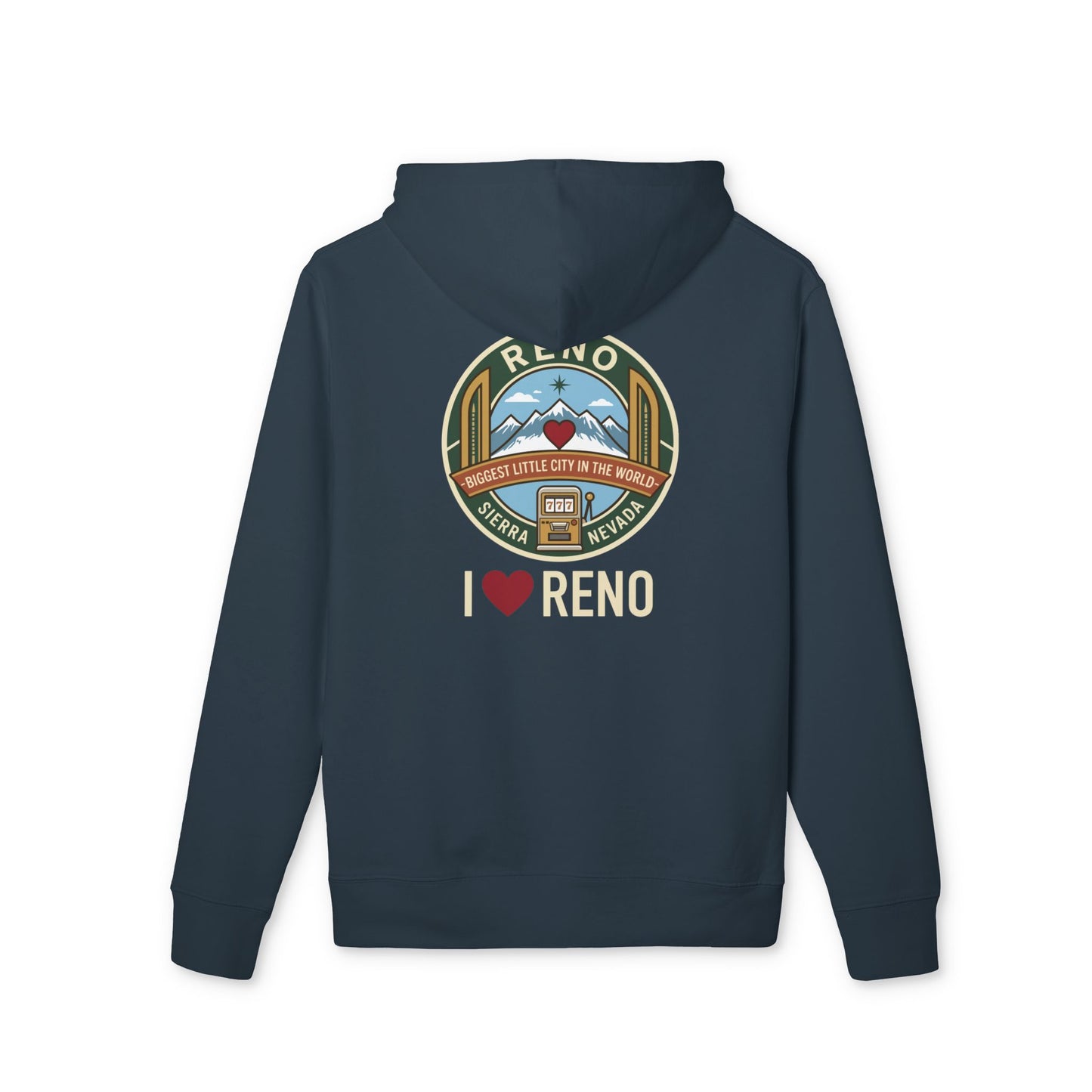 Reno Vintage Patch Hoodie — I  Reno Travel Sweatshirt