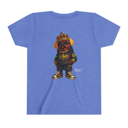 Youth Tee — 'Lil King' Crowned Bear Graphic Shirt