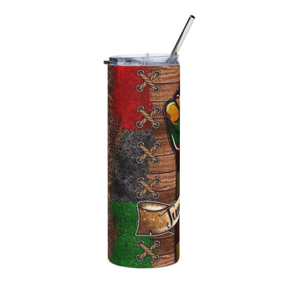 Juneteenth Fist Stainless Steel Tumbler — 20oz Pride Travel Cup