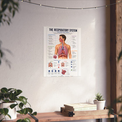 Respiratory System Anatomy Poster - Educational Fine Art Medical Print