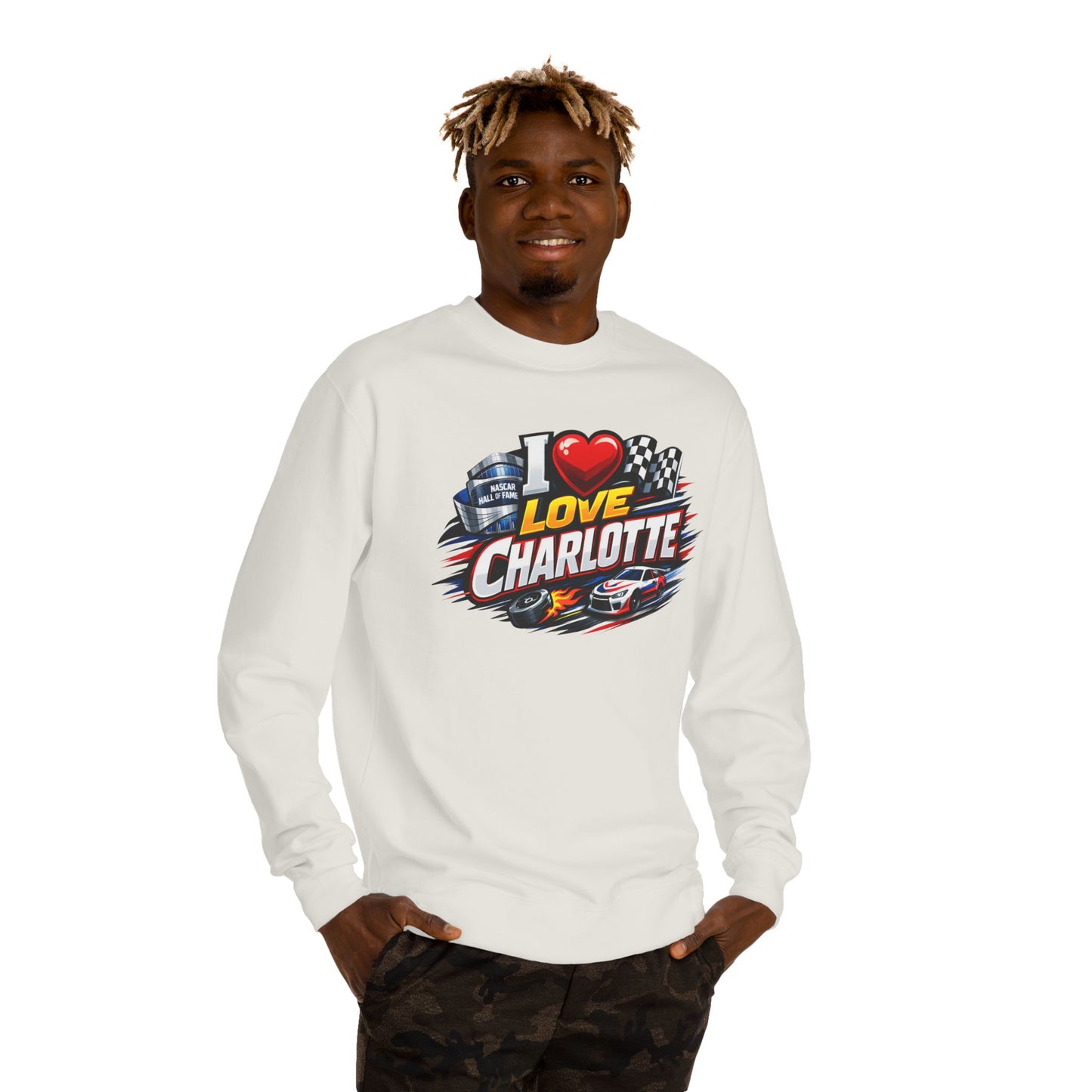 I Love Charlotte Racing Crewneck Sweatshirt