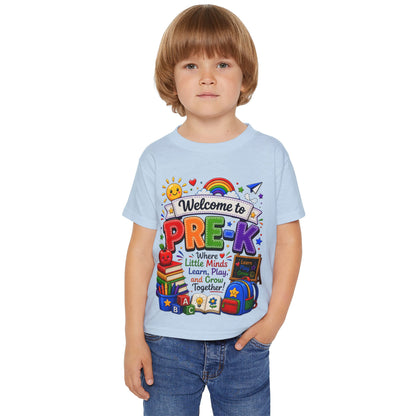 Welcome to Pre-K Toddler T-Shirt — Colorful Back-to-School Preschool Shirt