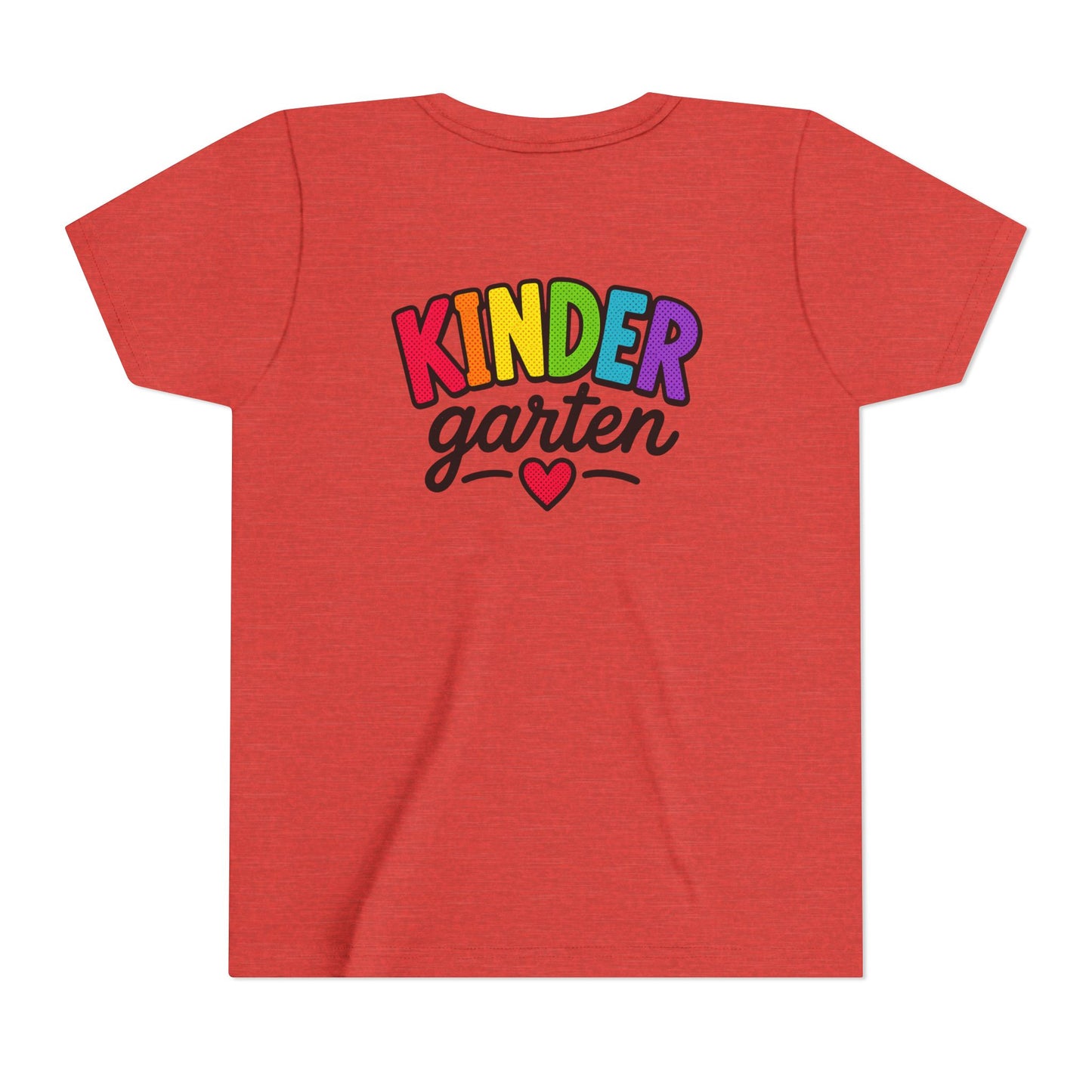 Kindergarten Rainbow Youth Tee — 'Kindergarten' Colorful Back-to-School Shirt