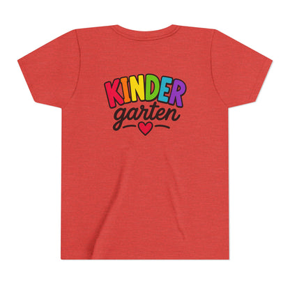 Kindergarten Rainbow Youth Tee — 'Kindergarten' Colorful Back-to-School Shirt