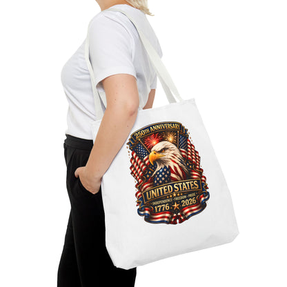 250th Anniversary United States Eagle Tote Bag — 1776–2026 Patriotic Cotton Tote