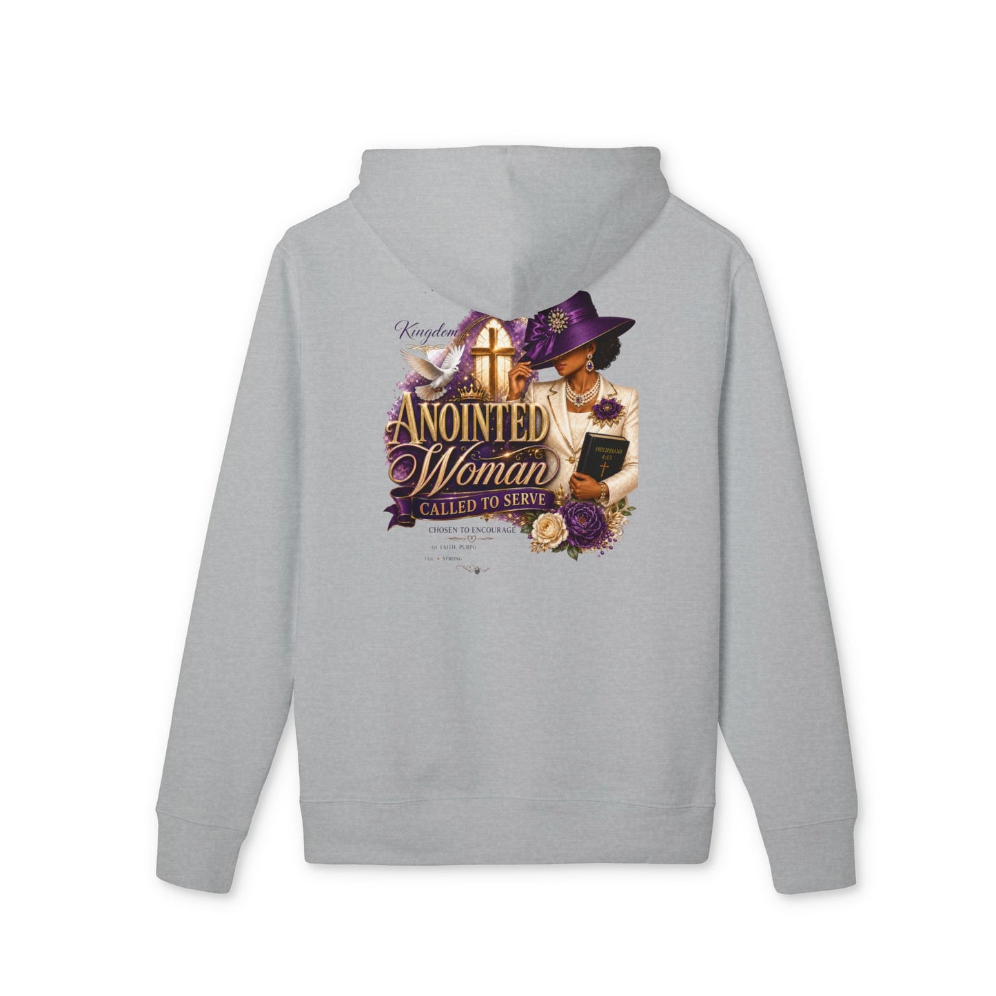 Anointed Woman Hoodie — Christian Faith Pullover with Scripture-Inspired Design