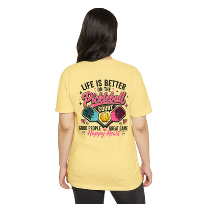 Pickleball T-Shirt – "Life Is Better on the Pickleball Court" Graphic Tee
