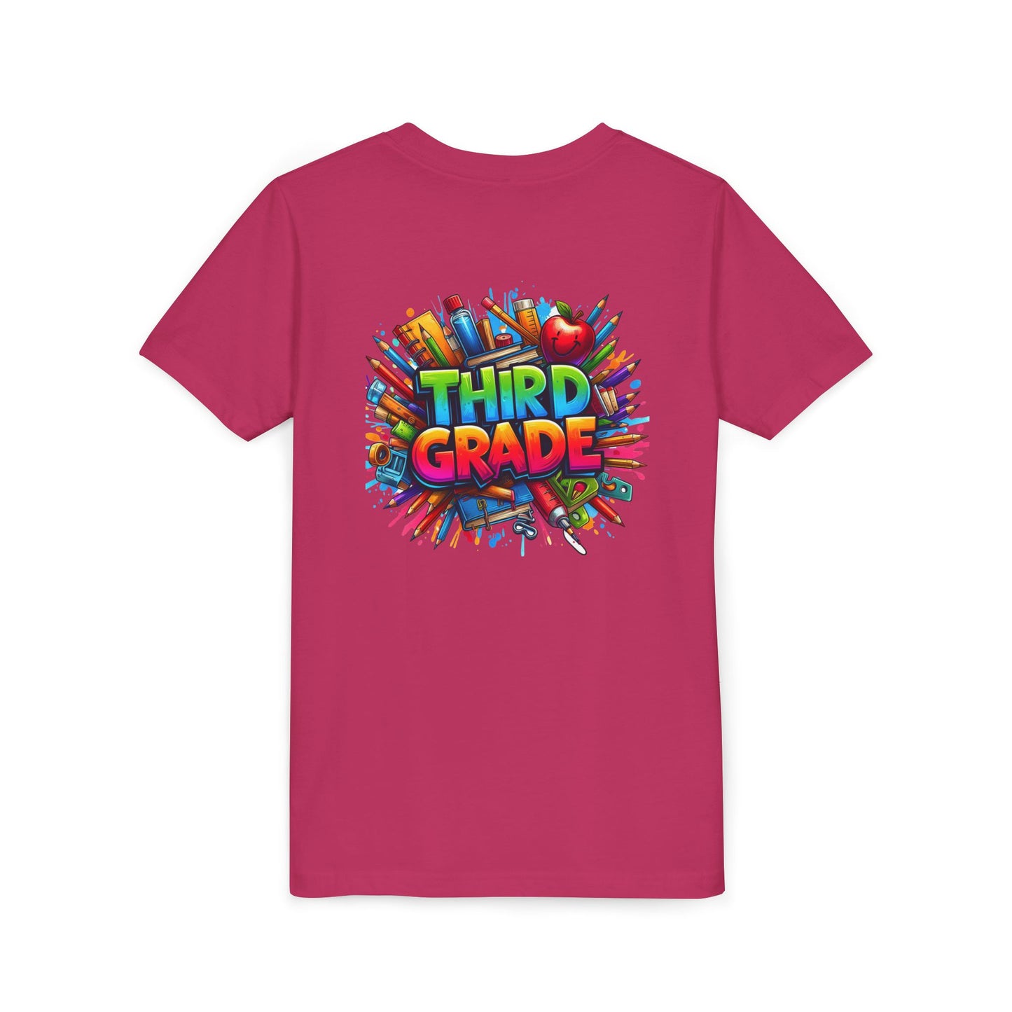 Third Grade Kids' T-Shirt – Colorful School Supplies Back-to-School Tee