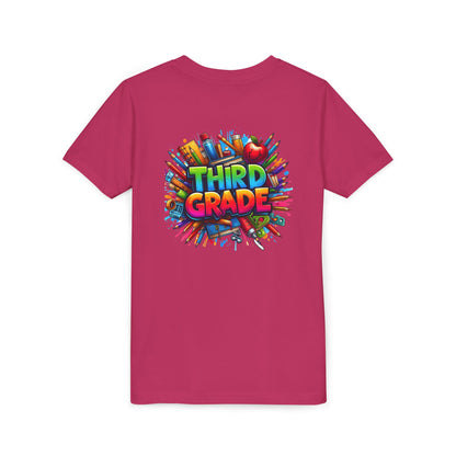 Third Grade Kids' T-Shirt – Colorful School Supplies Back-to-School Tee