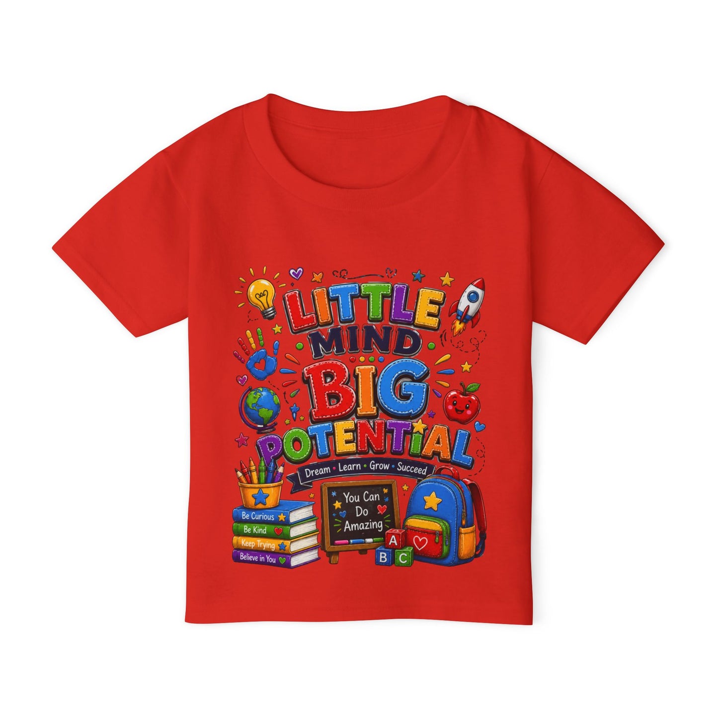 Toddler T‑Shirt — "Little Mind Big Potential" Back‑to‑School Graphic Tee