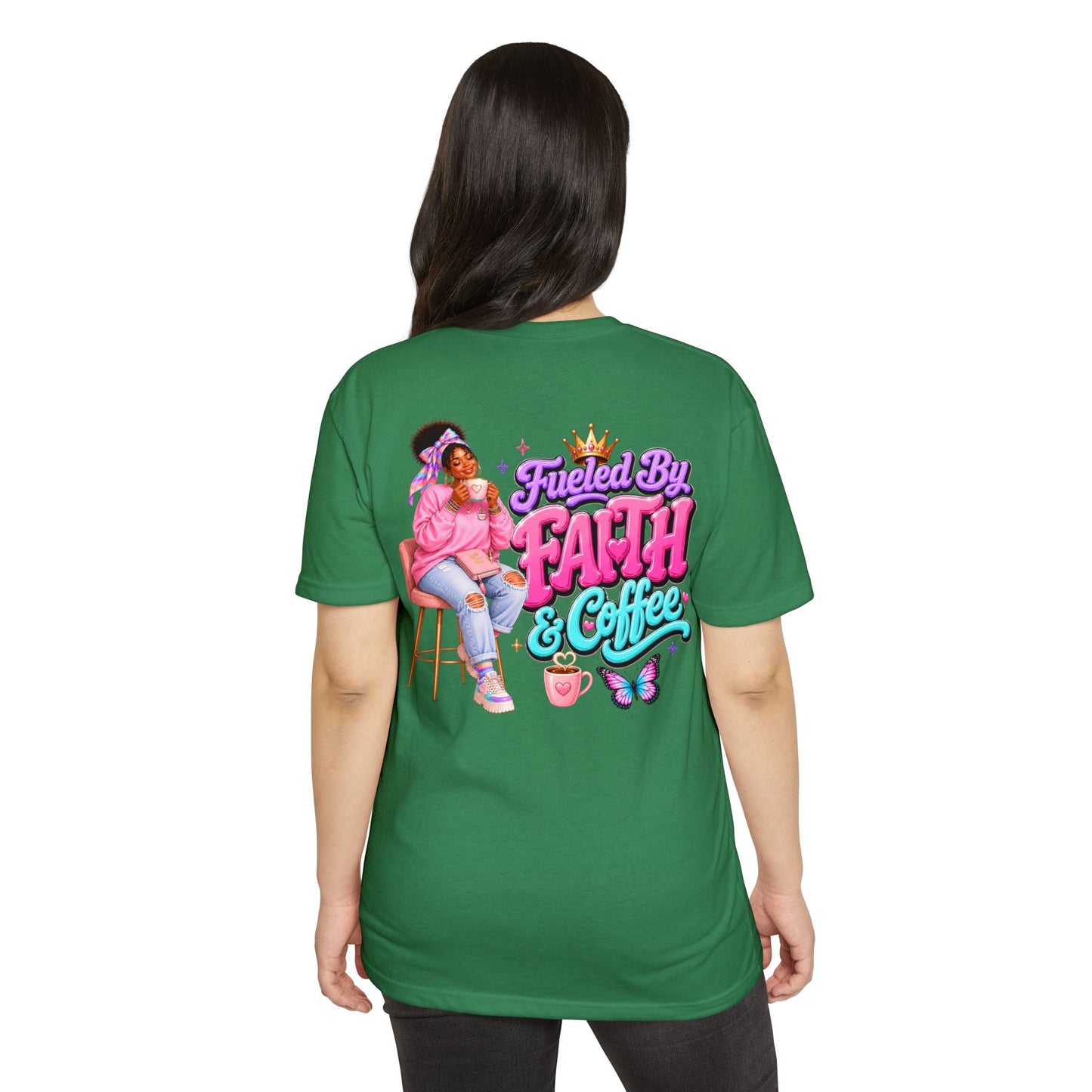 Fueled by Faith & Coffee T-Shirt — Christian Inspirational Graphic Tee