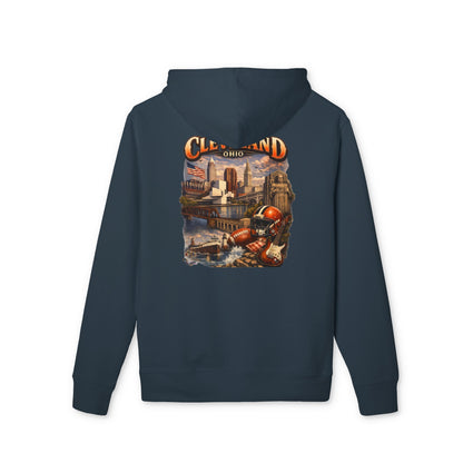 Cleveland Vintage Cityscape Hoodie — Retro Ohio Landmark Pullover
