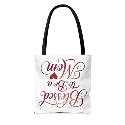Blessed to Be a Mom Tote Bag – Mother's Day Floral Script Gift