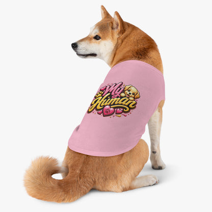 My Human Pet Tank Top — Cute Dog Paw & Heart Graphic