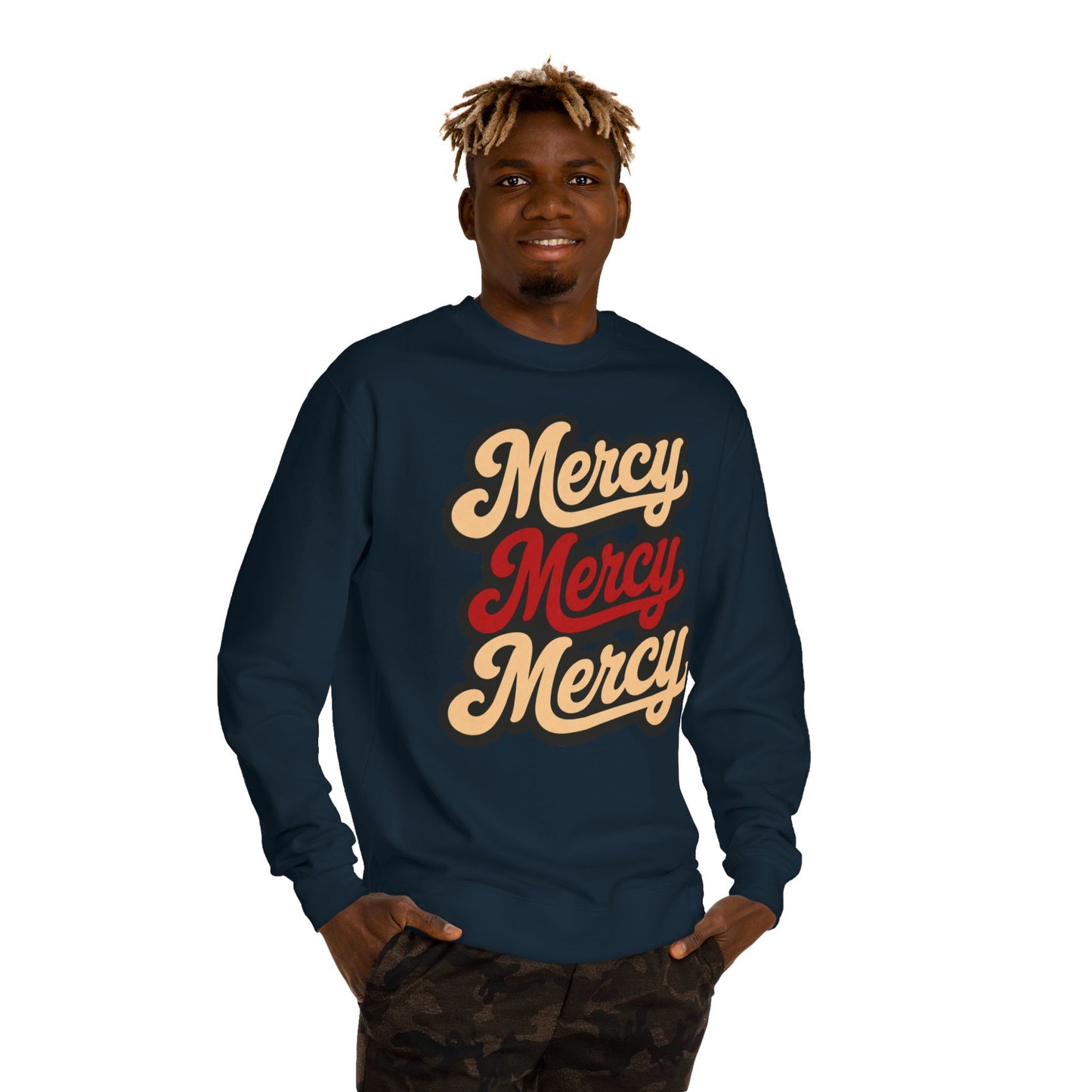 Mercy Mercy Mercy Retro Script Sweatshirt