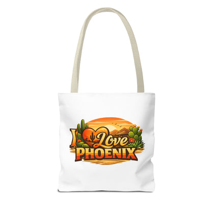 I Love Phoenix Tote Bag – Desert Sunset Illustration