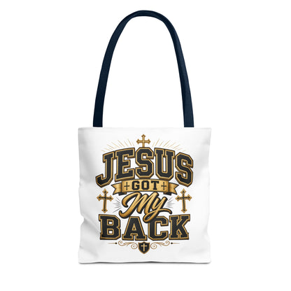 Jesus Got My Back Tote Bag — Faith-Based Christian Inspirational Carryall