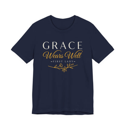 Grace Wears Well Tee — "Grace Wears Well" Inspirational Ladies T‑Shirt