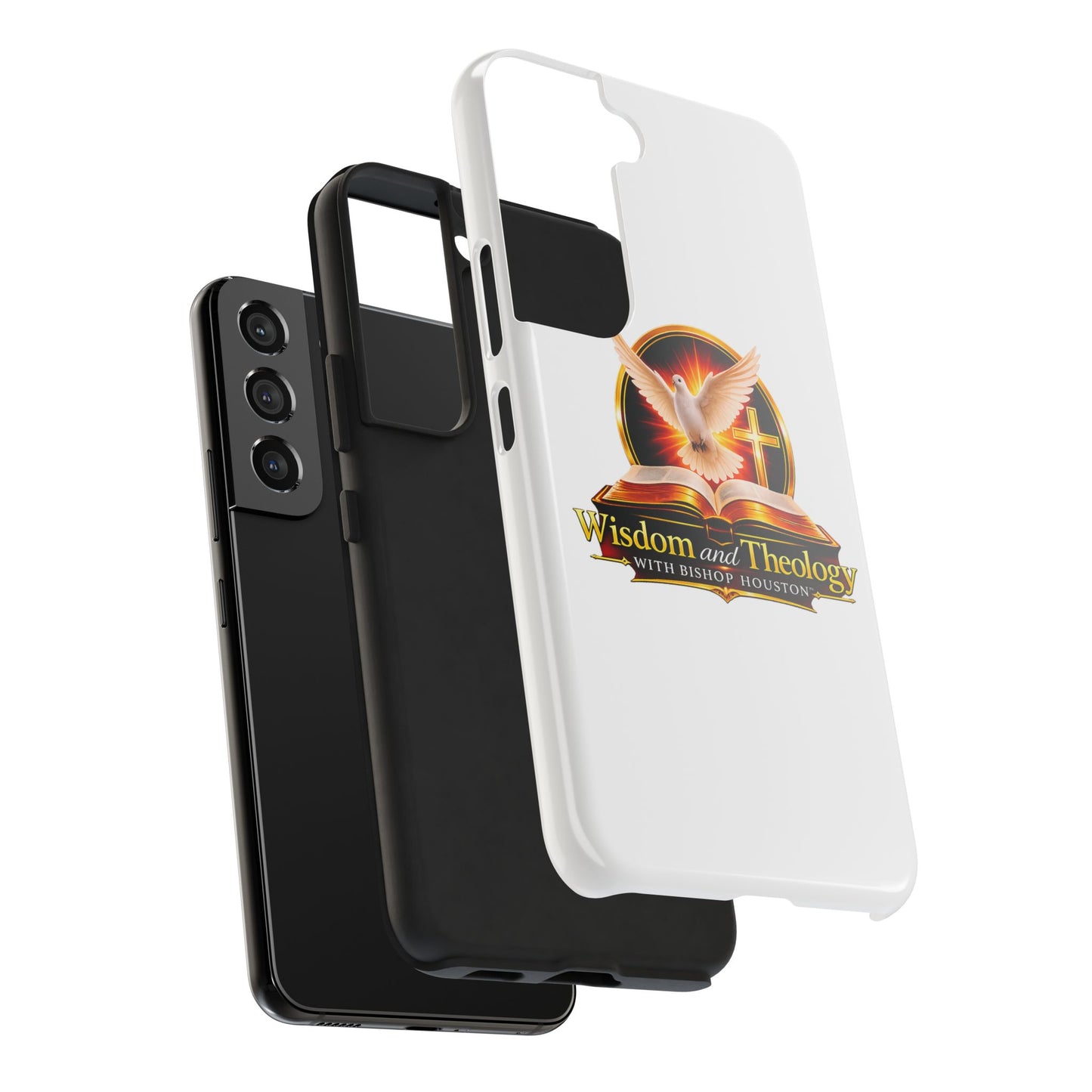 Wisdom and Theology Tough Phone Case — Christian Dove & Cross Design