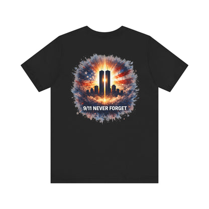 9/11 Never Forget T-Shirt — Twin Towers Tribute Tee