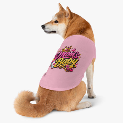 Pet Tank Top — “Mom's Baby” Cute Princess Graphic Dog Tee