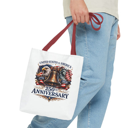 Anniversary Tote Bag — "United States of America 250th Anniversary" Liberty Bell Design