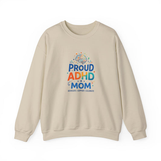 Proud ADHD Mom Crewneck Sweatshirt