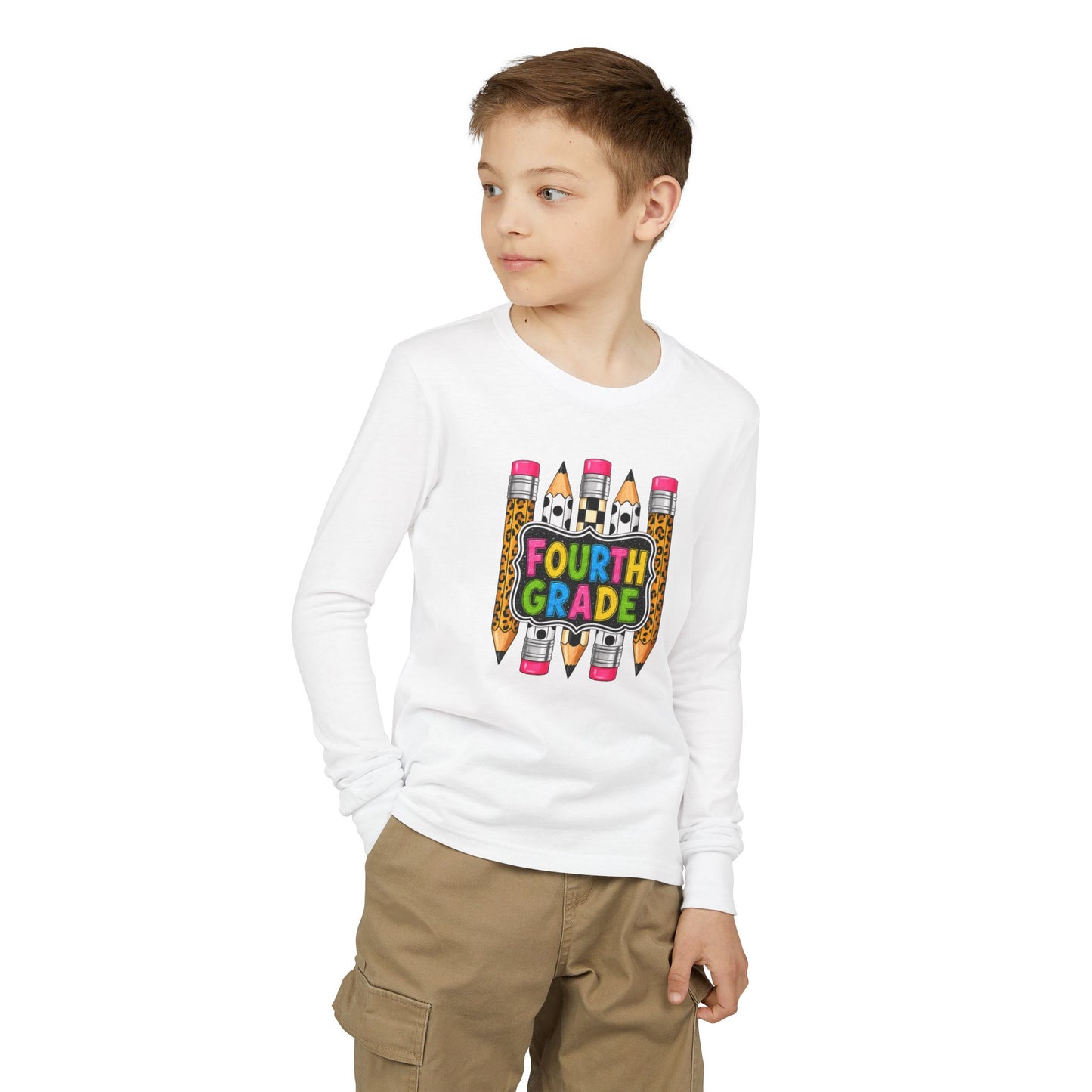 Fourth Grade Pencils Youth Long Sleeve Tee