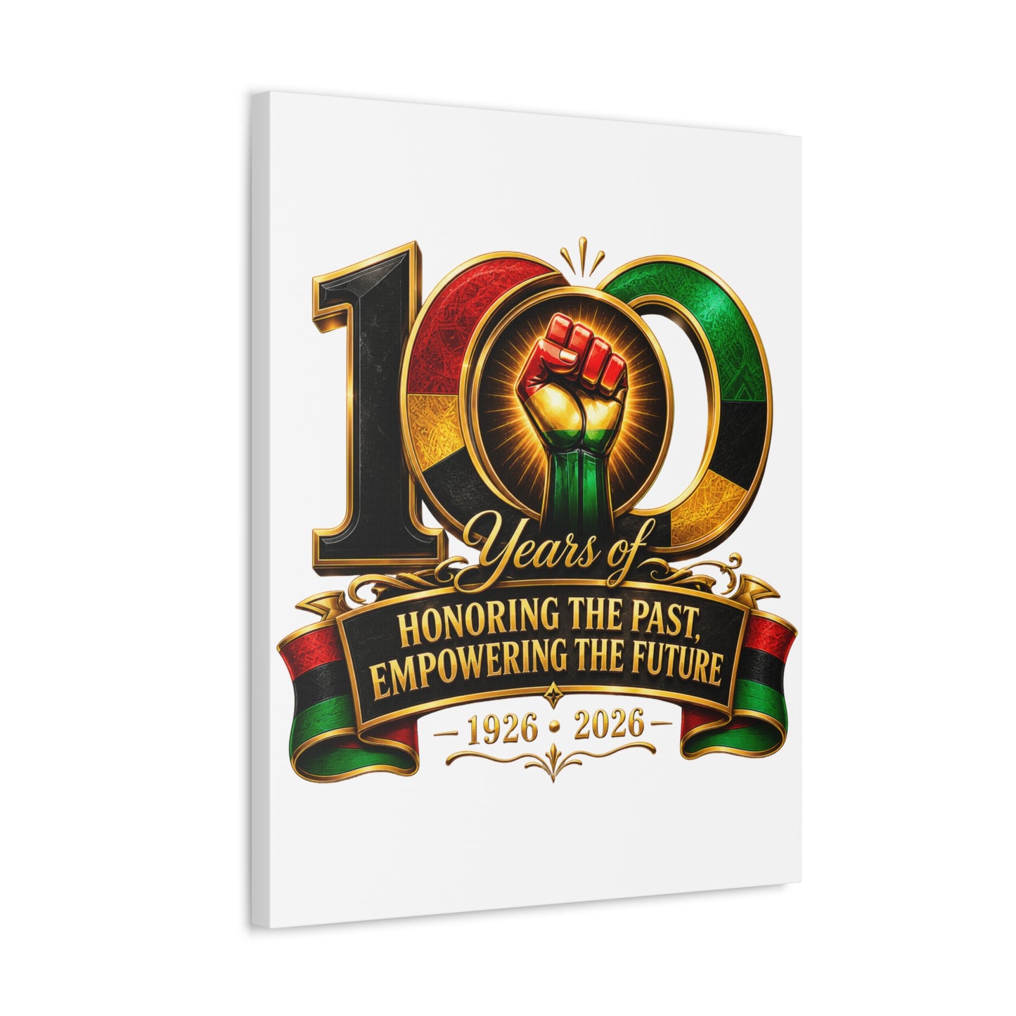 100 Years Anniversary Canvas — "Honoring the Past, Empowering the Future" (1926–2026)