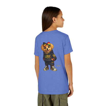 Youth Tee — Rasta Teddy "Black Excellence" Graphic Shirt